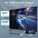 Lightning to HDMI Adapter for iPhone to TV, HDMI Adapter 1080P Digital AV Sync Screen Connector Cable with Lightning Charging Port for iPhone 14/13/12/11/XS/XR/X/8/7/iPad, No Power Needed