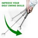 Seticek Retractable Golf Swing Training Aid,Rhythm Click Sound Warm Up Golf Swing Trainer,Golf Grip Trainer Attachment -Strength & Tempo Training for Chipping Hitting,Golf Accessories for Men