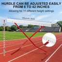 Jenaai 2 Set Adjustable Height Hurdles Training Equipment, Sports Track and Field Equipment, Portable Adjustable Hurdles, Practice Training from 6 to 42 Inch, Including Ropes to Secure