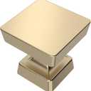 Amerdeco 10 Pack Brushed Gold Cabinet Knobs 1.2 Inch(30mm) Gold Kitchen Cabinet Knobs Dresser Knobs Drawer Knobs and Pulls for Bathroom Cabinets ZH0008