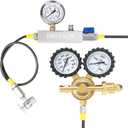 Nitrogen Shock Fill Kit with 700Psi Nitrogen Gauge and Schrader Valve Nitrogen Regulator Shock Fill No Loss Chuck Tool for ATV, ATC, UTV, Off-Road Bike, Dirt Bike