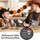 Halloween Keychain Boo Basket Stuffers Gifts Funny Gothic Skull Dark Humor Engraving Spooky Witchy Accessory for Women, Witchy Gifts for Women Halloween Basket Stuff Gift for Teen Girl Cool