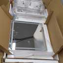 White Makeup Vanity Desk with Mirror and Lights, Vanity Set with Chair, Make Up Dresser Table with Drawers and Power Outlet for Girls Bedroom Small Space