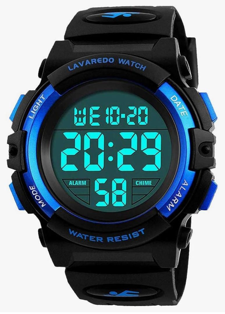 Kids Watch,Boys Watch for 3-15 Year Old Boys,Digital Sport Outdoor Multifunctional Chronograph LED 50 M Waterproof Alarm Calendar Analog Watch for Children with Silicone Band, Kids Gift, Blue