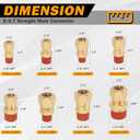 5PCS Air Brake Nylon Tubing Brass Union Fitting, 3/8" Tube OD x 1/4" NPT Thread Air Compression Straight Union Fittings for Nylon Hose with DOT Approved for Truck Trailers