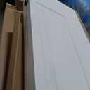 BarnSmith 36 in.x 84 in. Bifold Barn Door, Raised 2-Panel White Primed Door