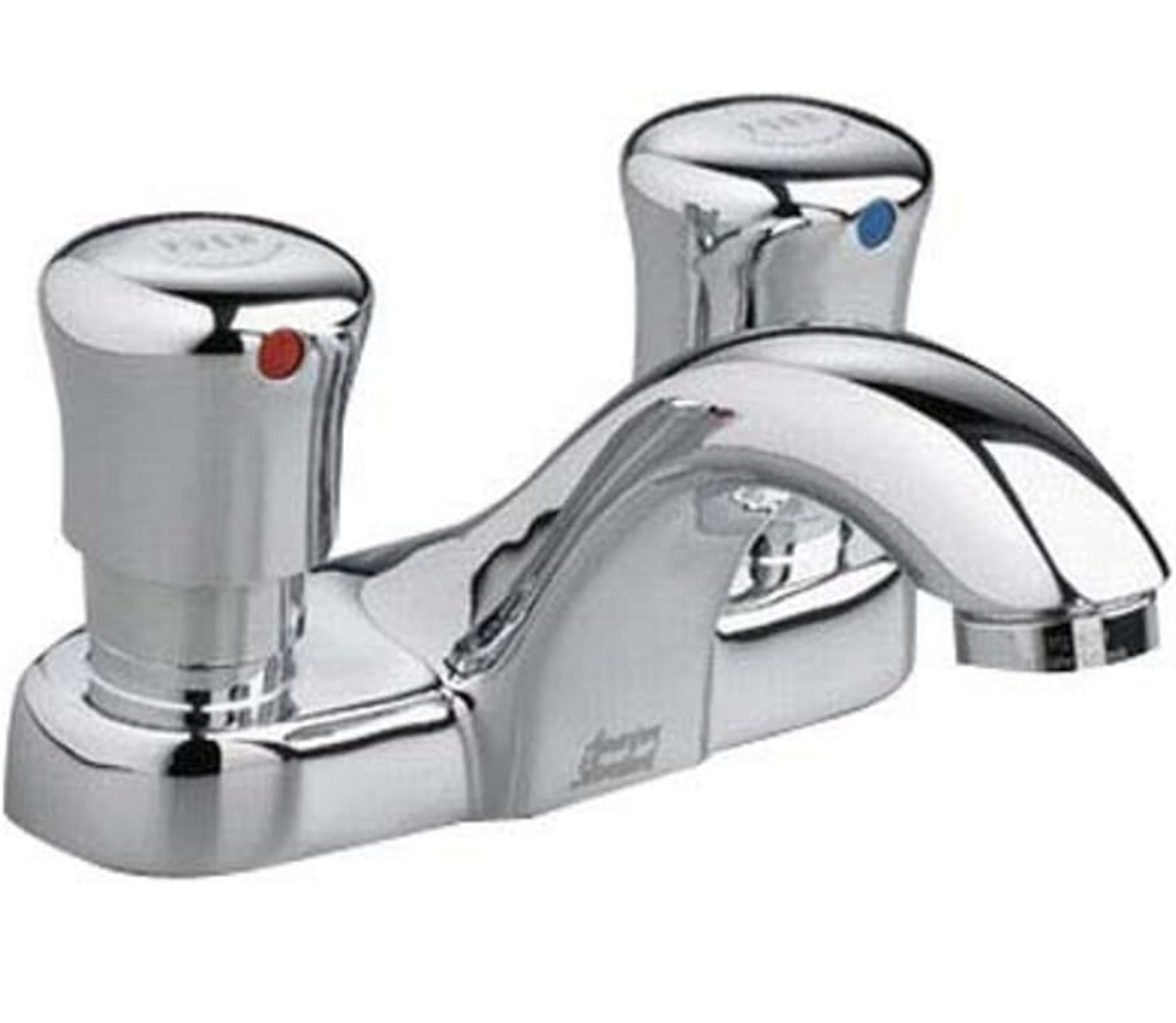 American Standard 1340225.002 Metering 4-Inch Centerset 2-Handle Faucet 1.0 gpm/3.8 Lpf