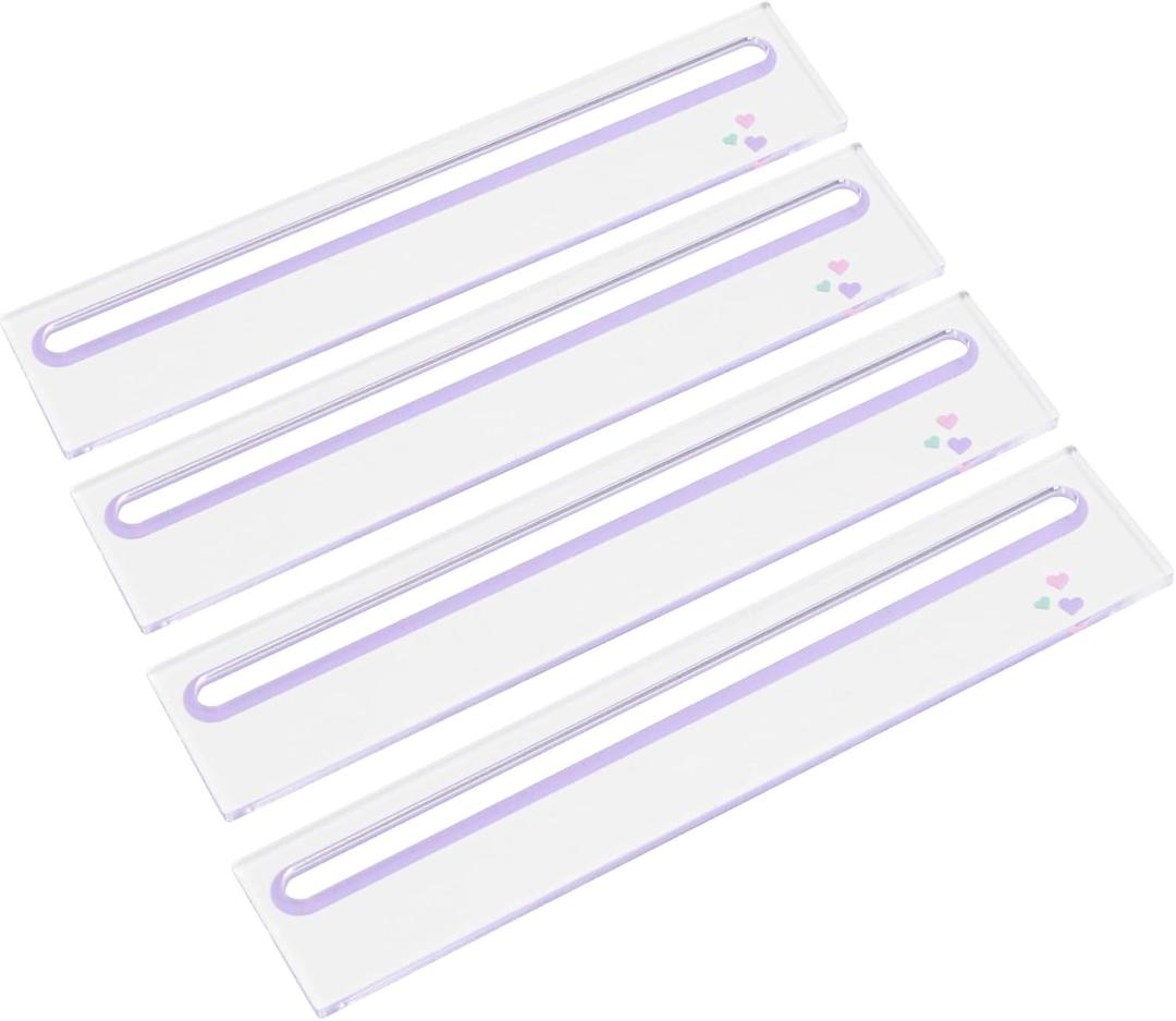 4 PCS Card Readers for Mahjong (Purple), Acrylic, Card Line Finders & Rules Helpers for American Mahjong, Mahjong Accessories