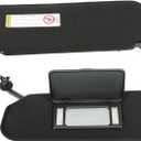 HECASA Pair Sun Visor with LED Lights Compatible with 1997-2004 Chevrolet Corvette C5 Replacement for 10442033 10442034 Left Driver & Right Passenger Side Sun Shades Black