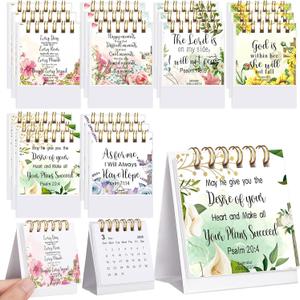 Engrowtic 30 Pcs Mother's Day Christian Gifts Bulk Daily Bible Verse Mini Desk Calendars 2026 Mother's Day Church Gifts Small Floral Scripture Christian Perpetual Calendar for Mom Women, 3 x 2.6 Inch