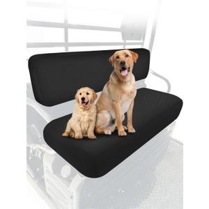 ZIDIYORUO Mule Bench Seat Cover Compatible with Kawasaki Mule 3000 3010 3020 4000 4010 (2001-2023 2025), Fabric Waterproof UTV Seat Cover Set for Mule Seat Accessories Parts, Waterproof, Easy-Clean