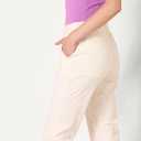 Amazon Essentials Women's High-Rise Regular-Fit Ankle-Length Tapered-Leg Khaki Pant (White)