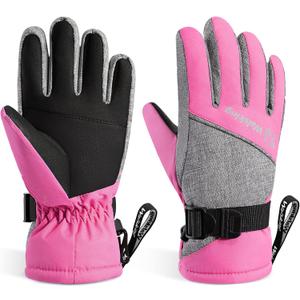 Kids Winter Gloves-3M Thinsulate Snow Waterproof Ski Cold Weather Insulated Outdoor Snowboard Gloves for Boys Girls Youth (M)