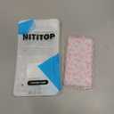 NITITOP Compatible with iPhone 12 Case Curly Clear Cute Floral Flower Leaves Design for Women Girls Artistic Wavy Frame Soft TPU Shockproof Protective Full Camera Protection Cover - Dark Pink