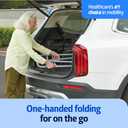 Medline Lightweight Junior/Lower Height Folding Walker with 5 Wheels