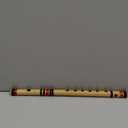 17 Inch Authentic Indian Wooden Bamboo Flute in 'A' Key Fipple Woodwind Musical Instrument Recorder Traditional Bansuri Handcrafted Novelty Decoratives & Collectibles