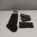 Soccer Shin Guards for Kids Adults, Toddler Shin Pads Set with Sleeves and Long Soccer Socks for Age 2-16 Boys & Girls, Youth &Men, Lightweight Soccer Equipment (M(Kids, 5-8 years, Black)