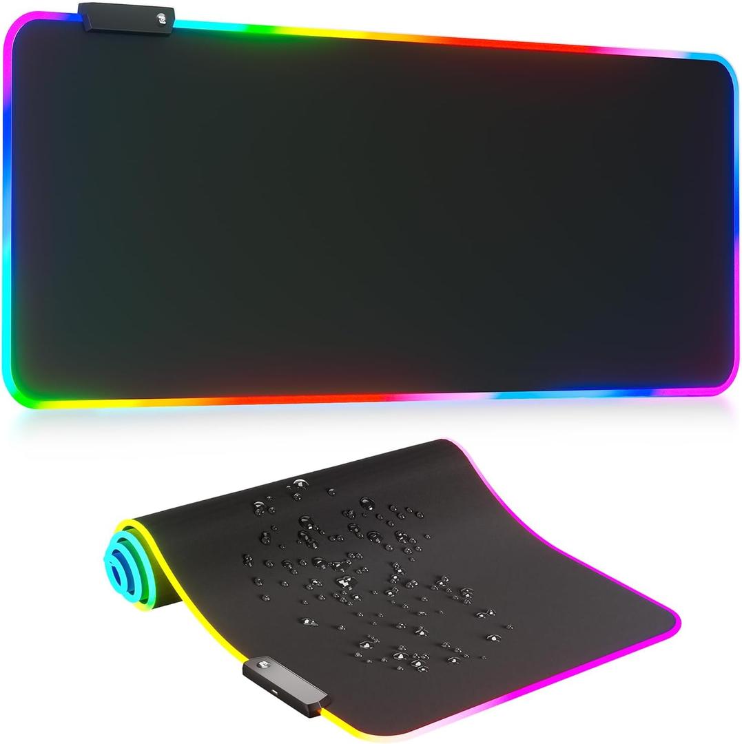 RGB Mousepad Led Mouse Pad, Large Mouse Pad,Led and Big Mouse mat (Black)