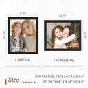 15 Pack Solid Wood 8x10 Picture Frames Black, Wall Mount or Tabletop Display