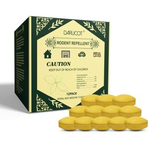 Rodent Repellent - Botanical Pest Control for Indoor Use - Safe for Kids & Pets When Used As Directed - Made with Plant Fibers