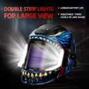 ANDELI Welding Helmet with 4 LED Light, Panoramic Large Viewing Screen 3.94"X3.74" True Color Auto Darkening Welding Helmet, 4 Arc Sensor 4/5-9/9-13 Type-C Charging MONERDB-LED-PRO, L