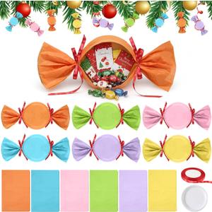Acellegic 91 Pcs 20" Large Christmas Candy Ornaments Giant Christmas Candy Cane Hanging Ornaments with Ribbon Xmas Home Gift Tree New Year Party Supplies(Macaron Style)