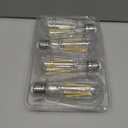 Ascher Vintage LED Edison Bulbs, 6W, Equivalent 60W, Non-Dimmable, Daylight 5000K, 700Lumens, ST58 Antique LED Filament Bulbs with 80+ CRI, E26 Medium Base, Clear Glass, Pack of 4