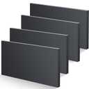 4 Pcs HDPE Plastic Sheet, HDPE Sheet 1/2" Thick, Size 6" x 12", High Density Polyethylene Sheet Solid Plastic Block for DIY Projects for Machining Home (Black)