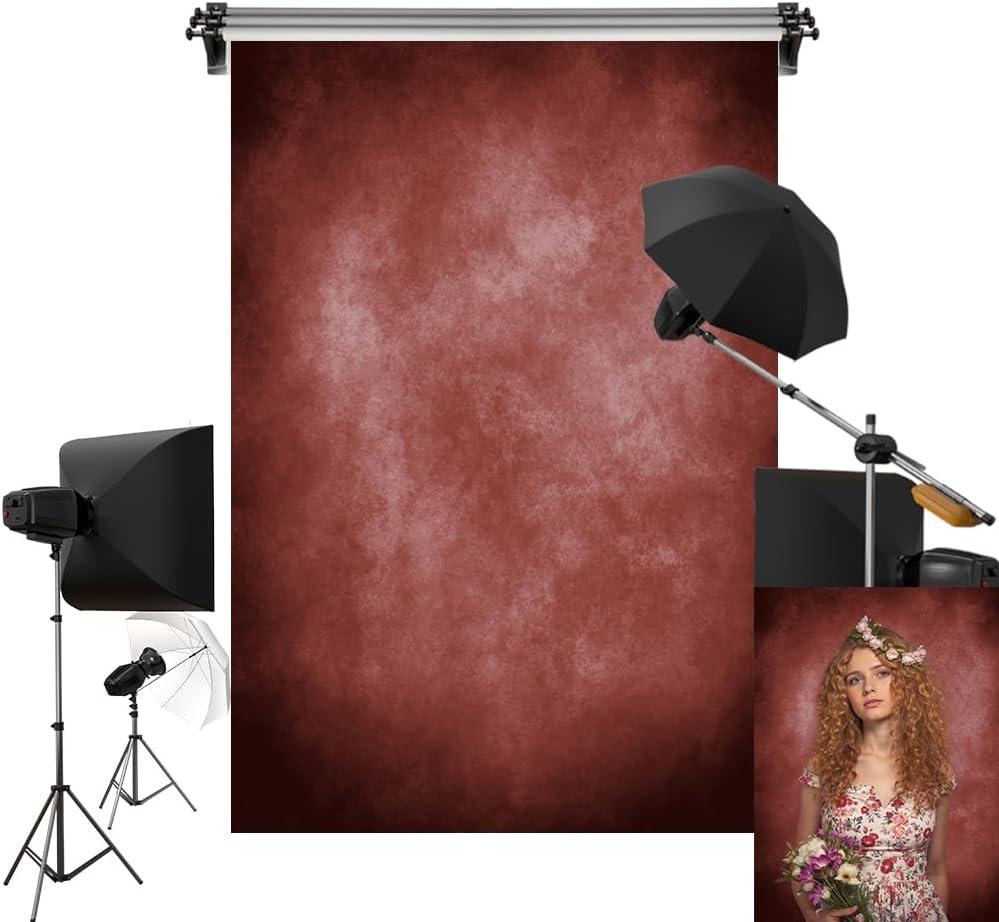 Kate 6.5x10ft/2x3m Red Abstract Backdrop Retro Dark Red Texture Portrait Photography Backgrounds Studio Props