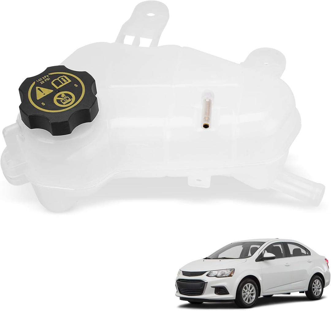 603-386 Front Engine Coolant Reservoir Recovery Tank with Cap Compatible with Chevrolet Chevy Sonic 1.4L 1.6L 1.8L 2012-2020 Replace for GM3014167 95048411 13502353 42609220