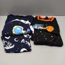 Boys 4-Piece Pajamas Cotton Christmas Halloween Pjs Set Kids Sleepwear (12, Navy/Black Astronaut)