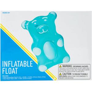 1616 Holdings Inflatable Blue Gummy Bear Pool Float 51.57 inches x 32.68 inches, Large