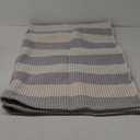 OJIA Washable Area Rugs 4'x6', Striped Outdoor Rug Cotton Woven Entryway Rugs Indoor Patio Rugs Carpet Large Area Rugs for Bedroom/Porch/Deck/Backyard/Camping/Living Room (Blue/White/Tan)