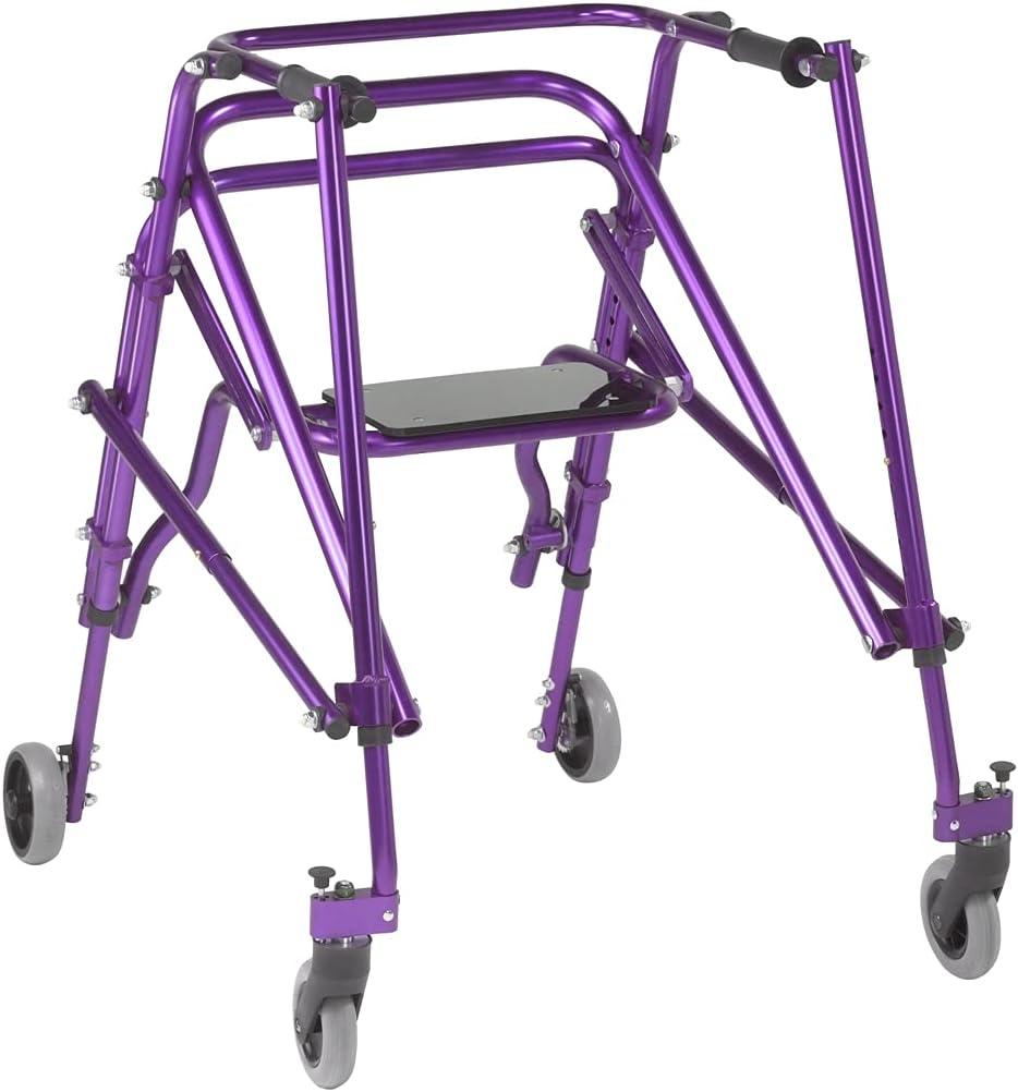 Inspired by Drive Nimbo 2G Mobility Aid Lightweight Posterior Walker with Seat, Large, Wizard Purple