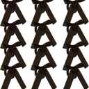 Gandeer 10 Pcs Christmas Napkin Rings Bow Velvet Napkin Holders Buckle for Wine Bottles Xmas Candlestick Holiday Birthday Party Anniversary Dinner Wedding Dining Table Decoration (Dark Brown)