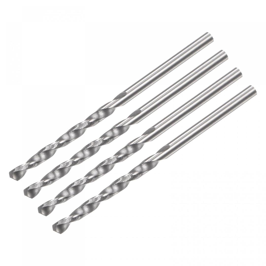 uxcell Solid Carbide Drill Bits, 1.8mm C2/K20 Tungsten Carbide Jobber Drill Bits Straight Shank Drilling Tool for Stainless Steel Aluminum Iron Metal Plastic 4pcs