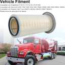 Engine Air Filter LAF3551 Compatible with Donaldson P153551 T600 T800 W900S Trucks Replaces PA2705