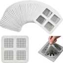 Disposable Shower Drain Hair Catcher Stickers 50 PCS, Peel & Stick Mesh Drain Covers for Hair, No-Tool Hair Trap for Shower Bathtub Sink & Laundry Drains, Self-Adhesive Drain Filter Screen