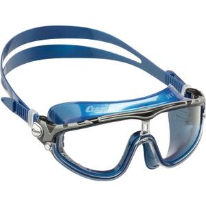 Cressi Skylight Swim Goggles - Internal Anti-Fog Lens & Swim Gear - Wide View & Pool Goggles - Silicone Strap & Swimming Gear (Blue Metal)