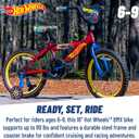 Dynacraft Hot Wheels Boys BMX Bikes Sizes 12" - 18" for Ages 3-9 Years in red, Black, with Handlebar rev Grip Play Feature
