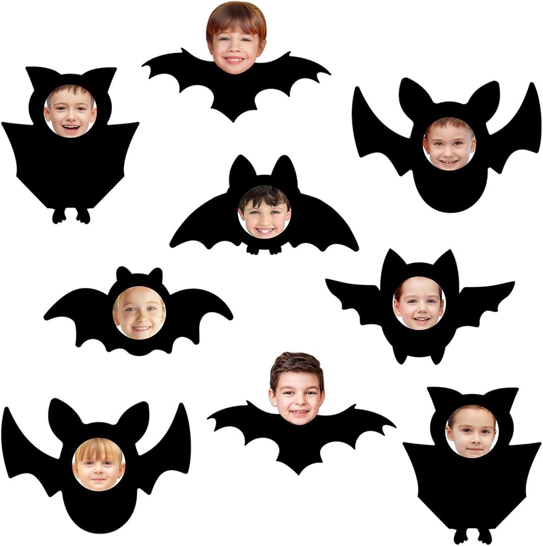 36 Pcs Halloween Bat Cutouts for Bulletin Board Decoration with Photo Space for DIY Photo Craft Halloween Classroom Party Wall Dcor