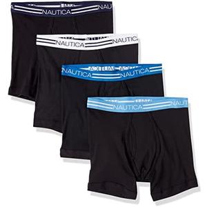 Nautica Men's Classic Cotton 4-Pack Boxer Briefs, Size: M