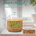 Diffusers for Essential Oils Large Room,600ml Essential Oil Diffusers for Home, Waterless Auto Off 7 Colors Changed 3 Mist Modes, Cool Mist Humidifiers for House Bedroom Decor, Gifts, Light Wood