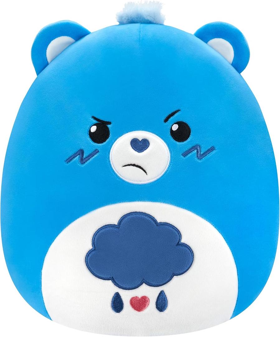 Squishmallows Original Care Bears 12in Grumpy Bear Official Jazwares Plush (Medium-Sized)
