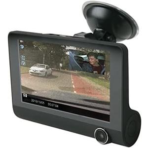 Scosche DDVR2XFHD-SP1 1080P Full HD Dash Camera for Cars - Dash Cam with Front and Rear Cameras and 4" Screen- Car Dashcam DVR - Enhanced Night Vision - 24/7 Parking Mode Car Security Solution