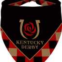 Derby Dog Bandana Kentucky Run for The Roses Dog Scarf Adjustable Accessories for Small Medium Dogs Cats Pets
