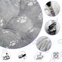 Cat Tunnel Bed, Cat Tunnels for Indoor Cats, Cat Donut Tunnel Toy with Washable Circle Cushion, Straight Shaped Tunnel, 4 Fluffy Balls, Blackout Tent, Self-Luminous Cat ToysGrey