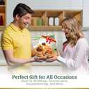 Dynamic Gear Bamboo Charcuterie Cheese Board Set with Knives - Low Maintenance Surface - Perfect for Wine and Cheese Nights - Sleek and Minimal Design - 13x13x2 inches - Dark Brown