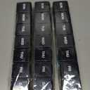 3 Pack Sukuos Extra Large Weekly Pill Organizer, 7 Day Daily Pill Box Case Easy to Open, Silkscreen Printed Medicine Container with Clear Lid for Vitamins, Fish Oils or Supplements (Black)