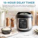 Aroma Housewares ARC-994SB Rice & Grain Cooker Slow Cook, Steam, Oatmeal, Risotto, 8-cup cooked/4-cup uncooked/2Qt, Stainless Steel